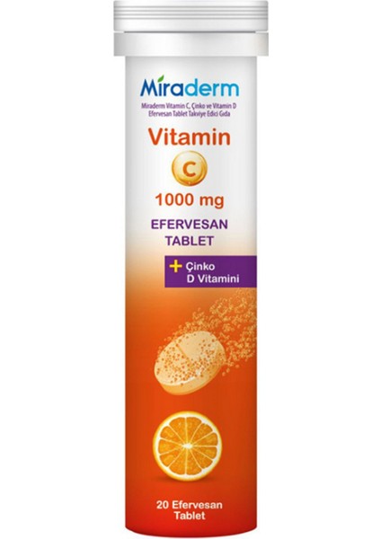 Vitamin C 1000 Mg Efervesan 20 Tablet