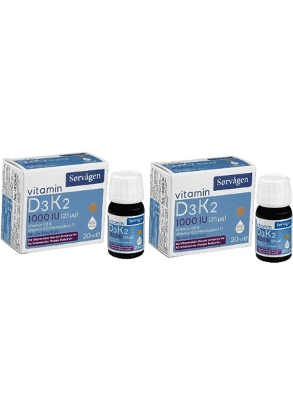 Vitamin D3k2 Damla 20 Ml (1000'Iu)- 2 Adet