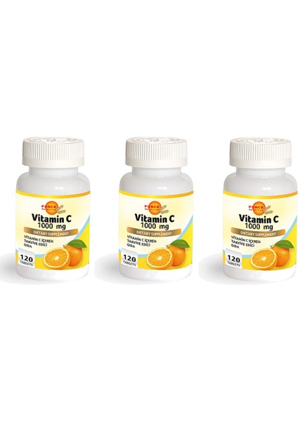 Vitamin C 120 Tablet 3 Kutu 360 Tablet