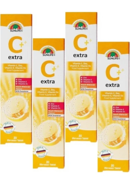 Extra C Vitamin C Efervesan 20 Tablet 4'Lü Set