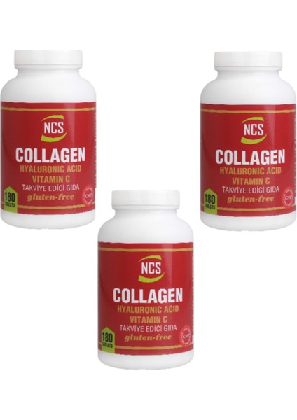 Hyaluronic Acid Vitamin C 3 Kutu 540 Tablet Collagen