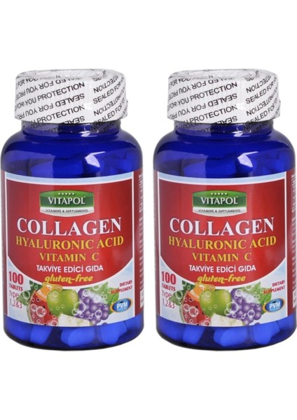Collagen Hyaluronic Acid Vitamin C 2 Kutu 200 Tablet