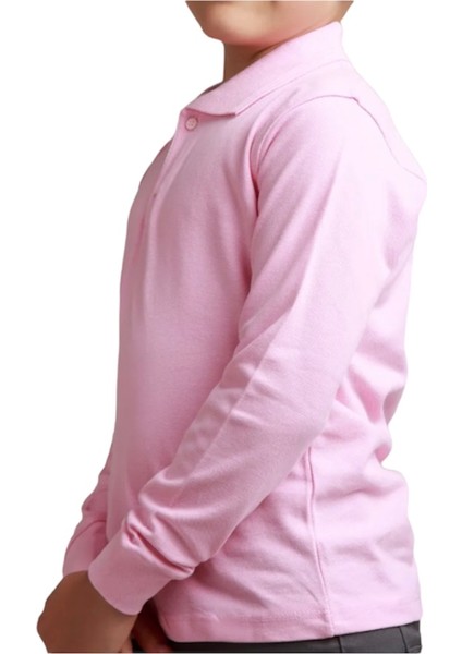 Unisex Çocuk Polo Yaka Uzun Kol Okul T-Shirt fiyatları