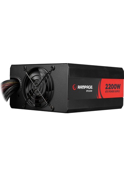 BTC2200 Real 2200W 16* Pcıe VGA Soket 14CM+8CM 2* Fanlı Bitcoin Power Supply