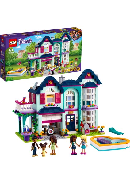 Friends Andrea'nın Aile Evi 41449 Yapım Seti; Mini Bebek Oyun Seti; 6 Yaşında Yaratıcı Çocuklar için Harika bir Hediye (802 Parça)