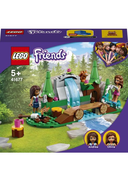 Friends Orman Şelalesi 41677 - 5 Yaş ve Üzeri Çocuklar İçin Andrea ve Olivia Minifigürü İçeren Yaratıcı Oyuncak Yapım Seti (64 Parça) 