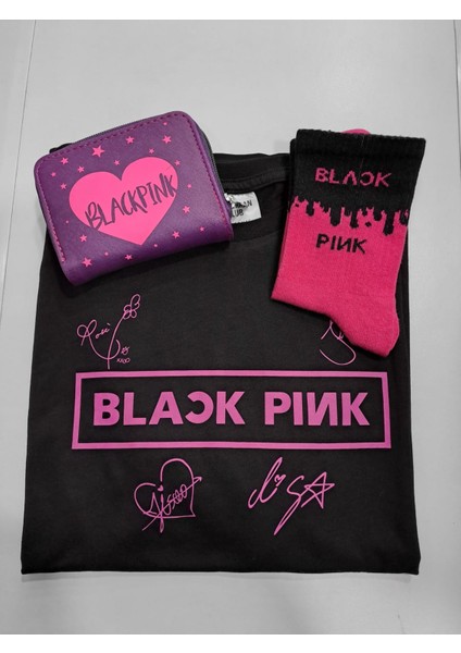 Blackpink T Shirt Cüzdan Çorap