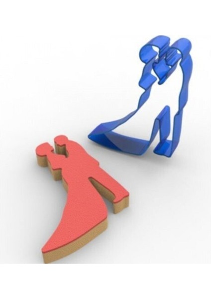 VİP Gelin Damat Polikarbon Kurabiye Kalıbı 8,6 cm x 6,4 cm