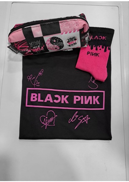 Blackpink T Shirt Kalemlik Çorap