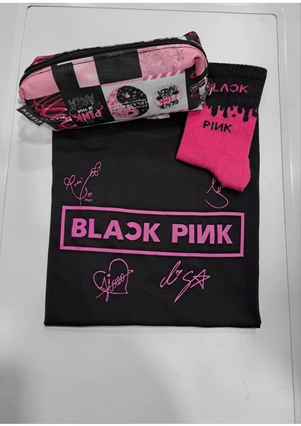 GC GÖKHAN CLUB Blackpink T Shirt Kalemlik Çorap