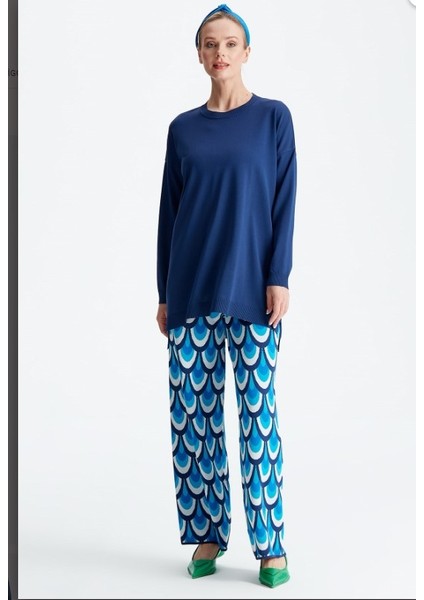Pantolonu Desenli Rayon Takım Qks 21164 #22-10#