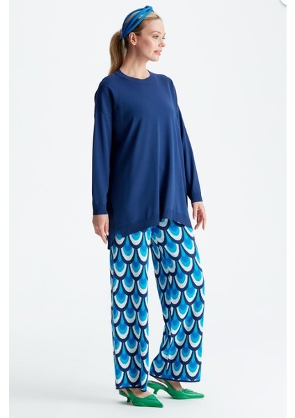 Pantolonu Desenli Rayon Takım Qks 21164 #22-10#