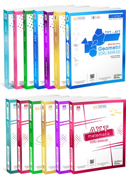 TYT AYT 2023 Tüm Dersler ve Geometri Soru Bankası Seti 13 Kitap
