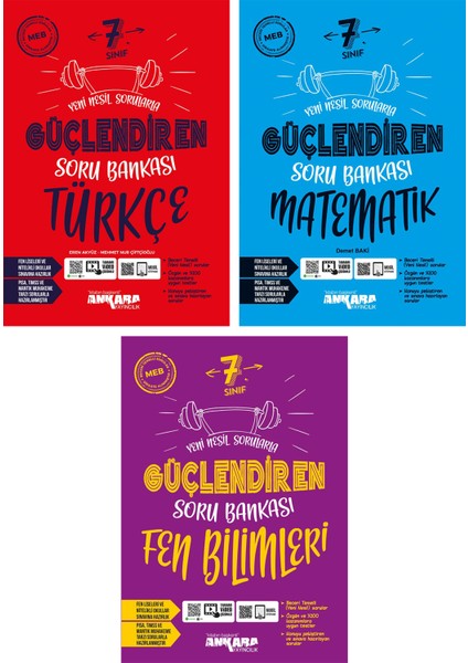 7.Sınıf Türkçe Matematik Fen Bilimleri Güçlendiren Soru Bankası Seti