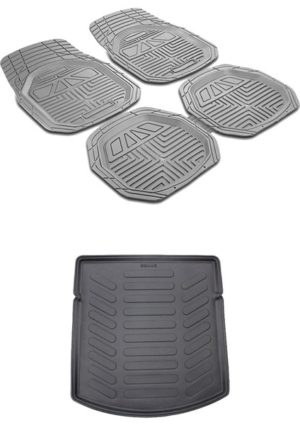 Ford Focus 1 Sedan 1998-2004 Siyah Extra Havuzlu Paspas ve 3D Bagaj Havuzu