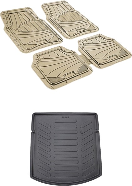Land Rover Freelander 1 1997-2006 5 Kapı Bej Galaxy Havuzlu Paspas ve 3D Bagaj Havuzu