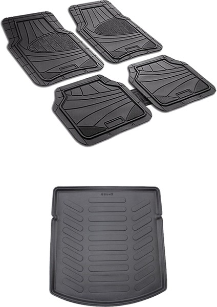 Skoda Fabia 1997-2007 Sedan Siyah Galaxy Havuzlu Paspas ve 3D Bagaj Havuzu