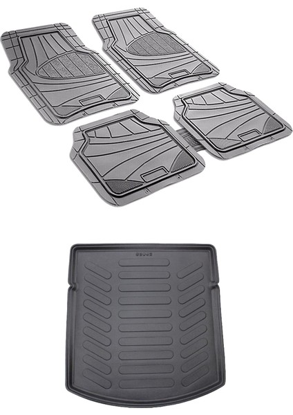 Audi A4 B6 2001-2006 Gri Galaxy Havuzlu Paspas ve 3D Bagaj Havuzu