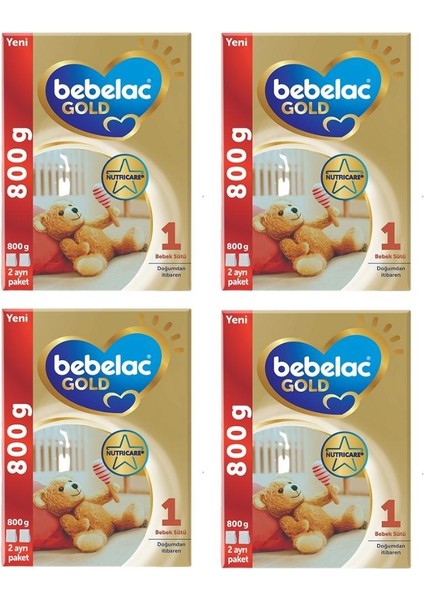 Gold 1 Numara Bebek Sütü Doğumdan Itibaren 800GR x 4 Adet