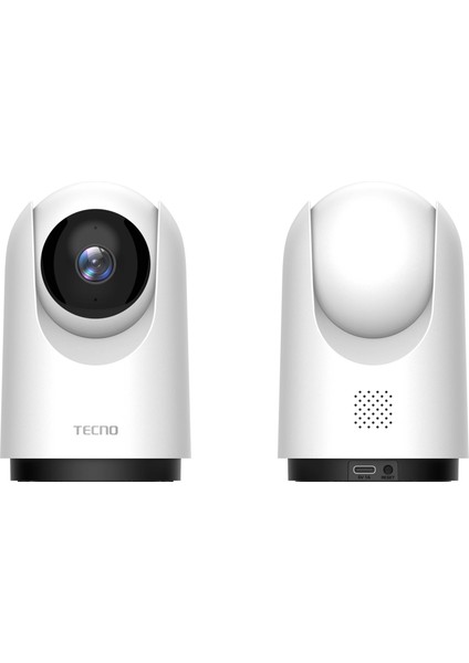360° Ev İşyeri Güvenliği 2K1296p 3 Megapiksel 360 Ptz Beyaz Akıllı Ip Kamera TH300-WHITE