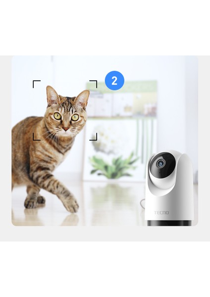 360° Ev İşyeri Güvenliği 2K1296p 3 Megapiksel 360 Ptz Beyaz Akıllı Ip Kamera TH300-WHITE fiyatları
