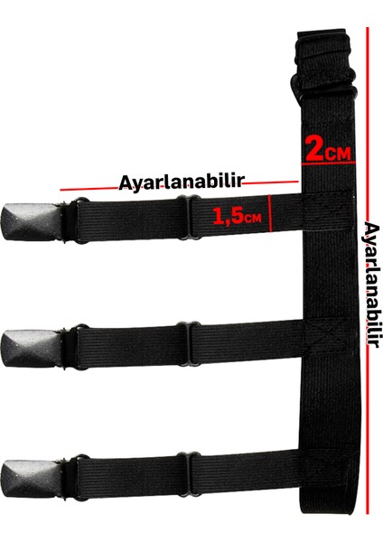 Siyah Erkek Lastikli Gömlek Tutacağı 1801290