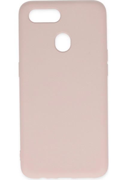 Oppo A12 Kılıf Nano Içi Kadife Silikon - Pudra 300099