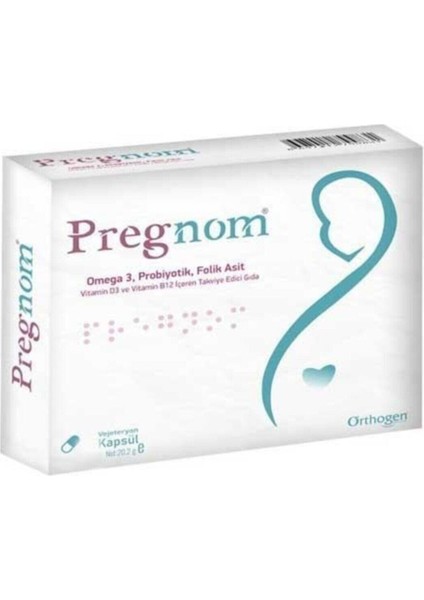 Pregnom Omega 3 Probiyotik Folik Asit 30 Kapsül