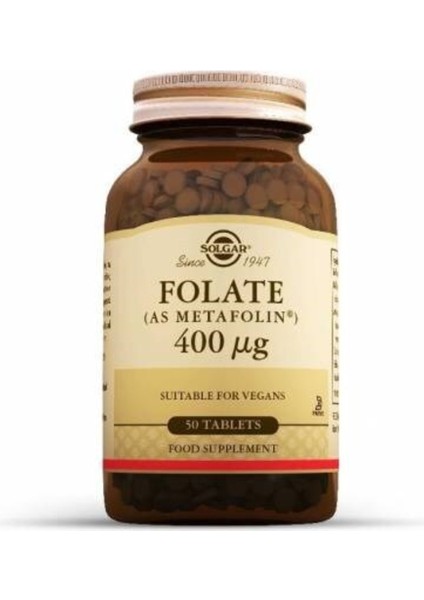 Folate As Metafolin 400 Mg 50 Kapsül