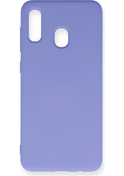 Samsung Galaxy A30 Kılıf Nano Içi Kadife Silikon - Lila 300099
