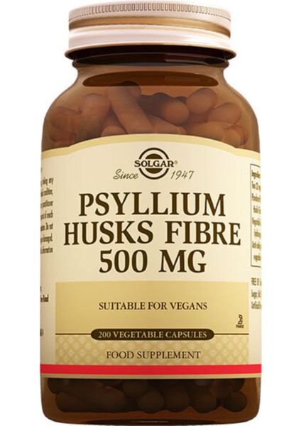 Psyllium Husks Fibre 200 Kapsül Pisilyum Pisilium