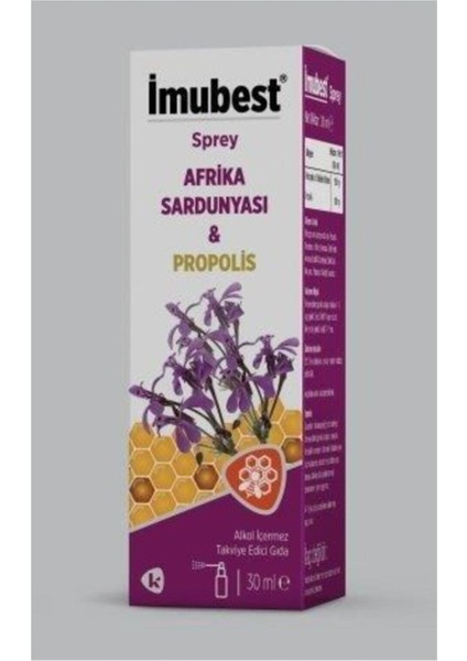 Imubest Afrika Sardunyası Propolis Sprey Alkolsüz 30 Ml