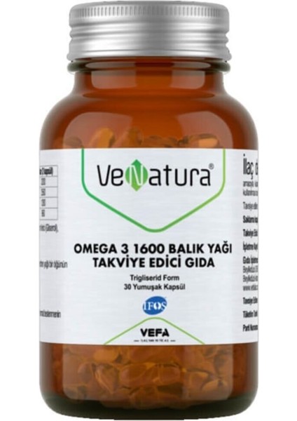 Omega-3 1600 Mg 30 Kapsül