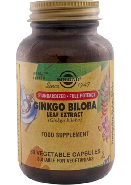Ginkgo Biloba Leaf Extract 60 Kapsül