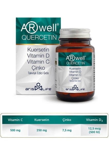 Aris Life Arwell Quercetin 30 Tablet