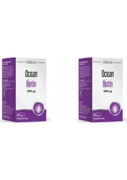 Ocean Orzax Ocean Biotin 5000 Mcg 60 Kapsül 2'Li