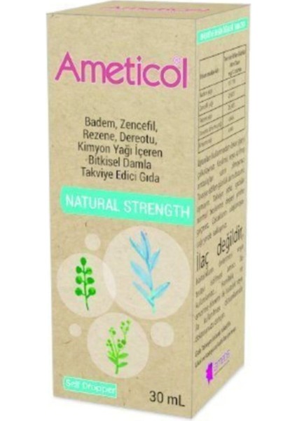 Ametis Ilaç Ameticol Natural Strength Damla 30ml