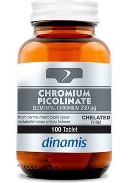 Chromium Picolinate 200 Mg 100 Tablet Dinamis Chromium
