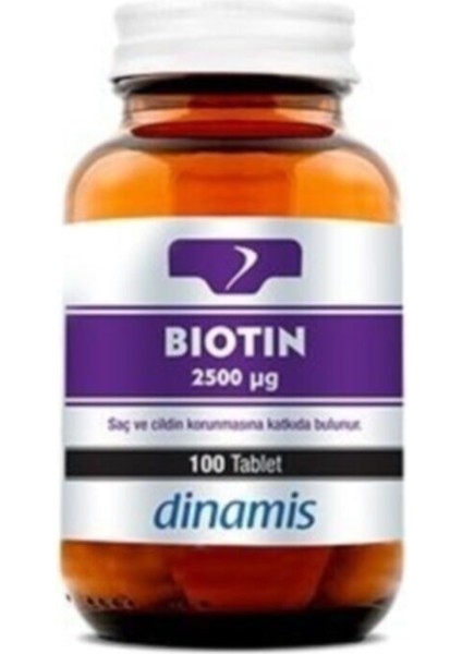 Biotin 2500 Mg 100 Tablet Dinamis Biotin 2500 Mg 100
