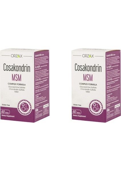 Cosakondrin Msm 60 Tablet 2'Li Paket