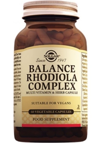 Balance Rhodiola Complex 60 Kapsül