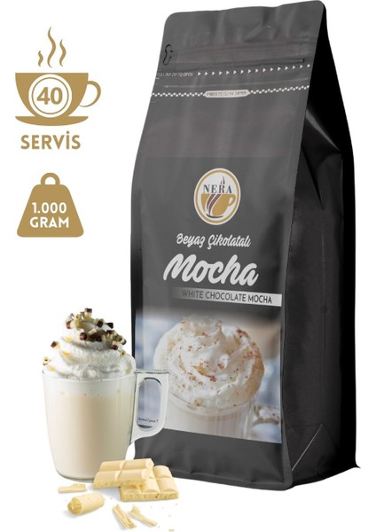 Beyaz Çikolatalı Mocha 1000 gr Içecek Tozu