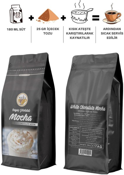 Beyaz Çikolatalı Mocha 1000 gr Içecek Tozu