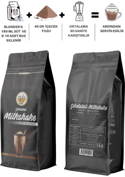 Çikolatalı Milkshake 1000 gr Içecek Tozu
