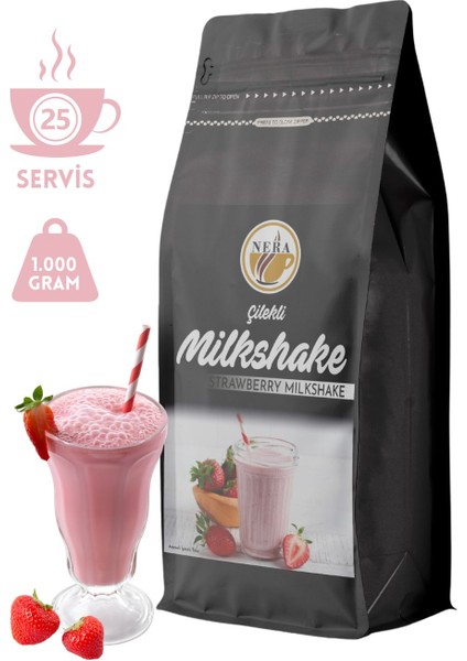 Çilekli Milkshake 1000 gr Içecek Tozu