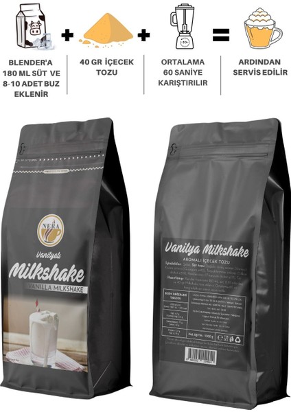 Vanilyalı Milkshake 1000 gr Içecek Tozu