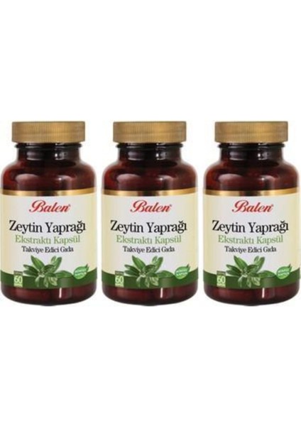 Zeytin Yaprağı Ekstraktı Kapsül 620mg*60 3 Adet