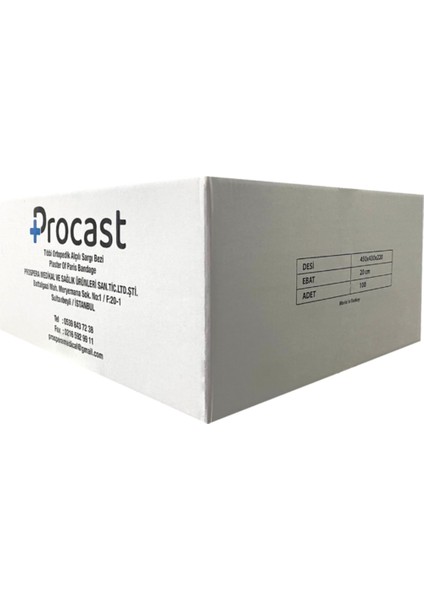 Procast Alçılı Sargı Bezi 20cm X 200cm 100 Adet