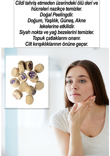 %100 Doğal Mühürlü Iran Ruşur Taşı (6 Adet) Cilt Bakımı Yüz ve Vücut Peelingi fiyatları