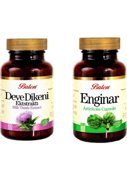 DeDikeni Ekstraktı + Enginar Ekstraktı Gıda Takviyesi 60 + 60